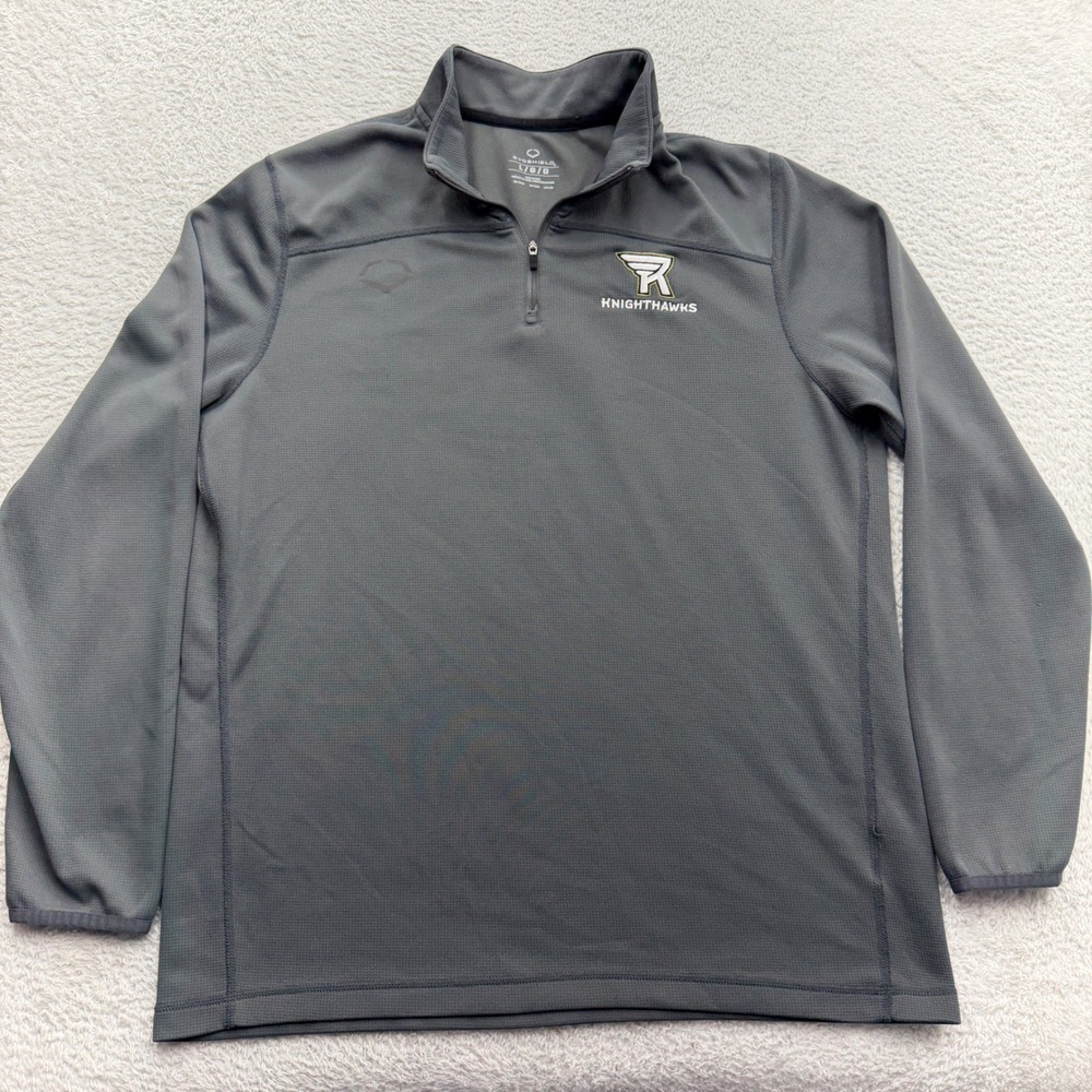 Evoshield Knighthawks Mens Large Gray Quarter Zip Performance Pullover WB60071‎